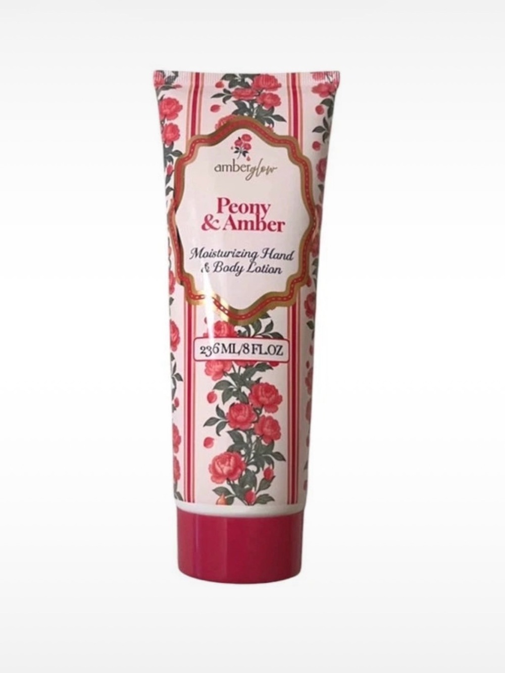AmberGlow Peony & Amber Moisturizing Hand & Body Lotion New